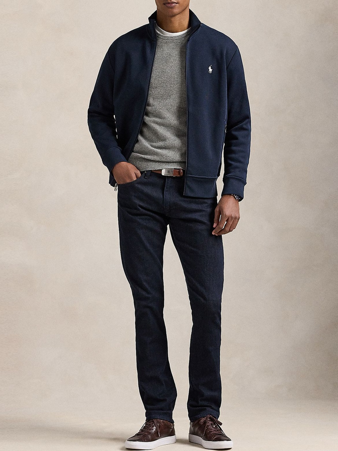 Polo Ralph Lauren Men Mock Collar Solid Bomber Jacket