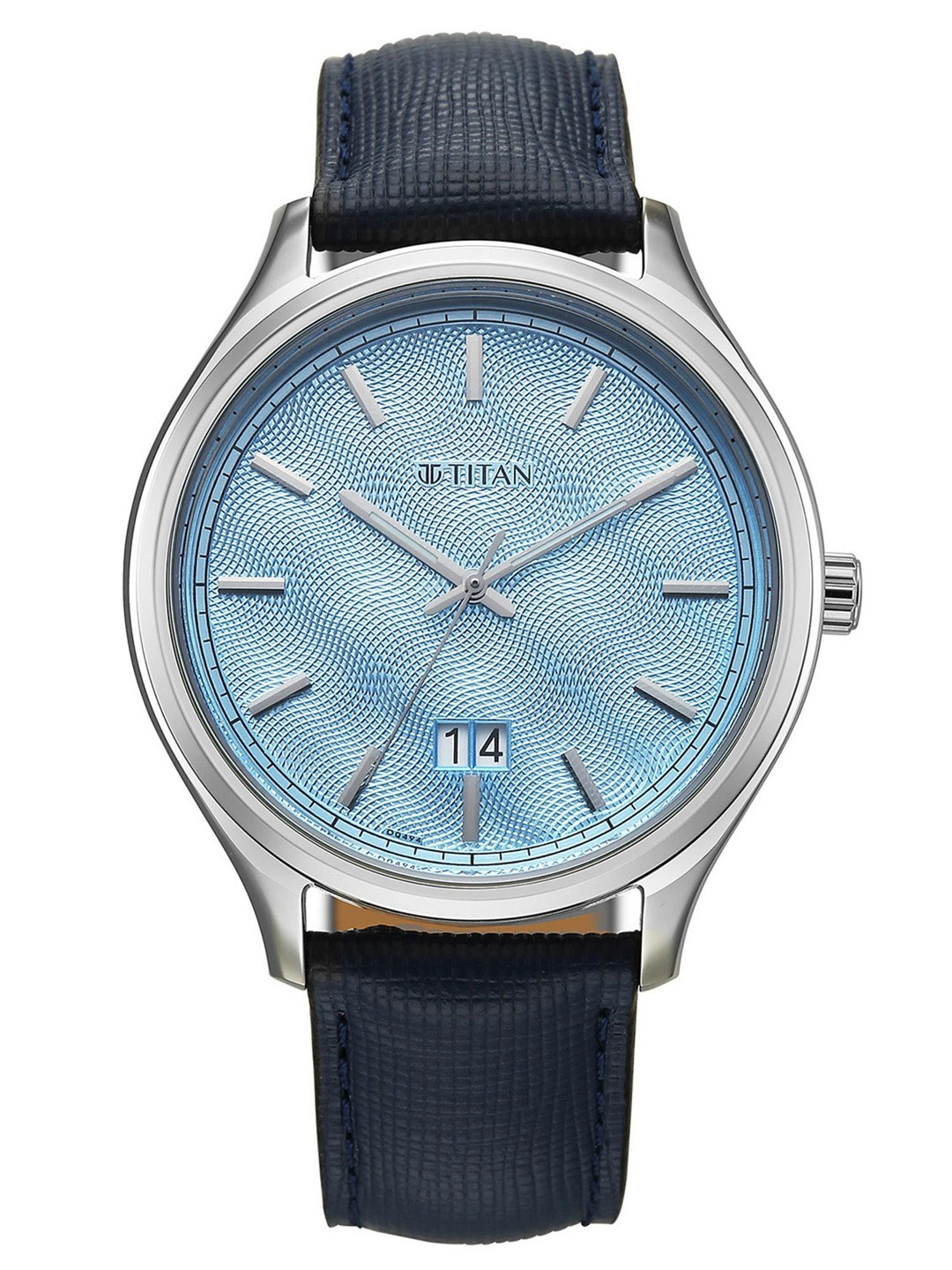 Titan Classique Palette of Time 2.0 Blue Dial Interchangeable Straps Watch - 10033SL01