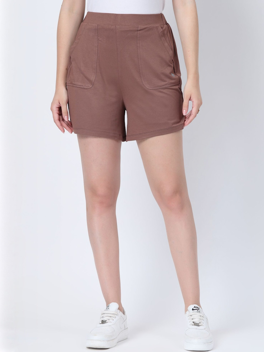 House Of Zelena Women Maternity Loose Fit High-Rise Shorts