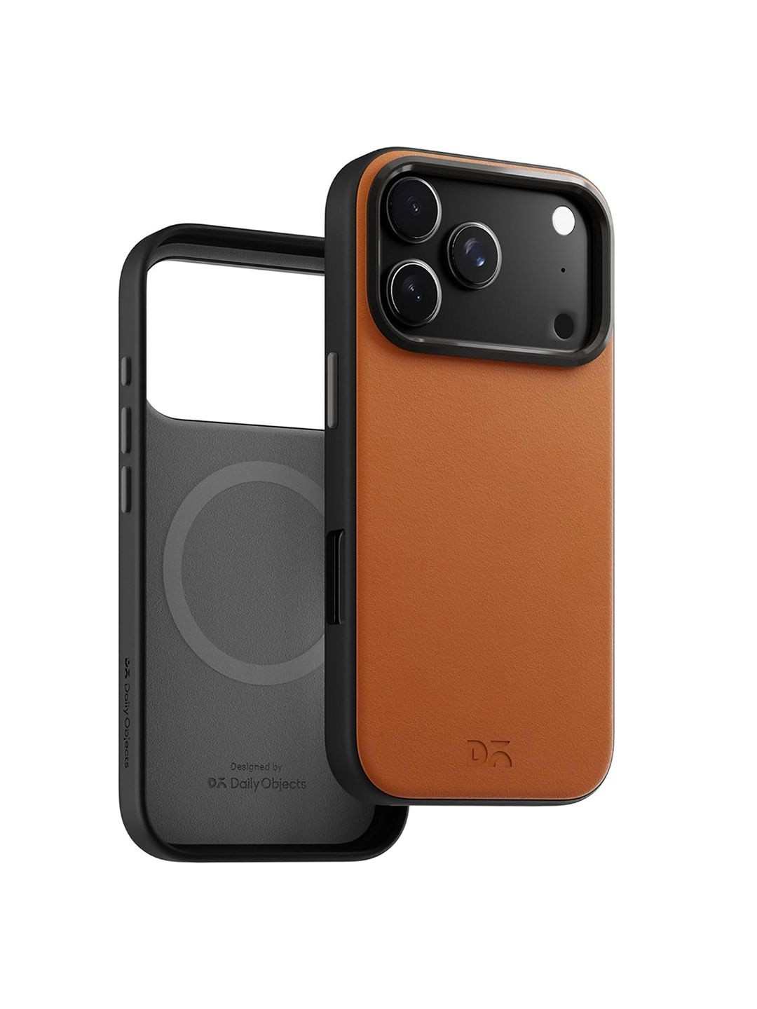 DailyObjects Tan-Grey Leatherite MagSafe Phone Case Cover for iPhone 17 Pro