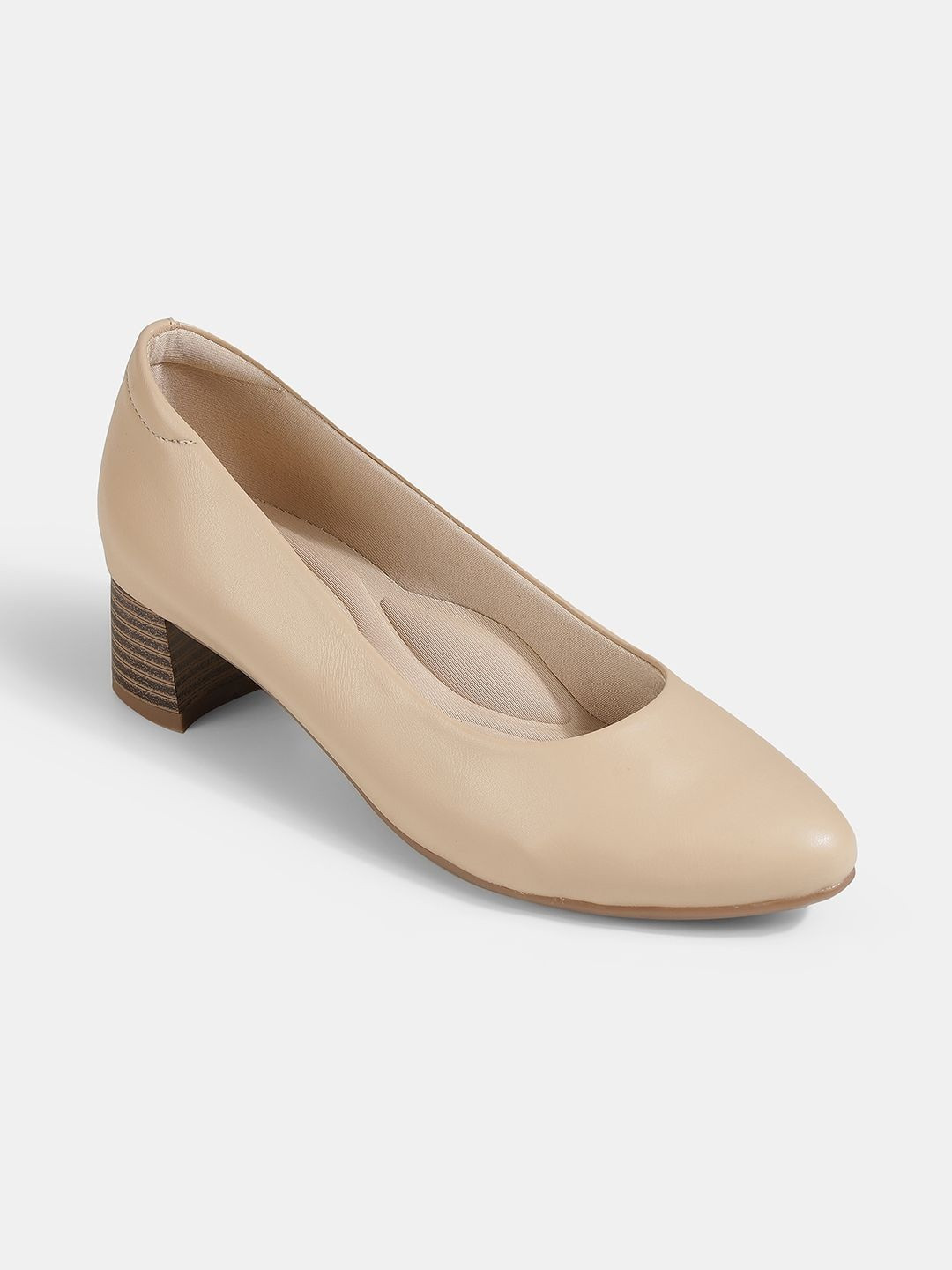 LEMON & PEPPER Women Velvet Work Block Pumps
