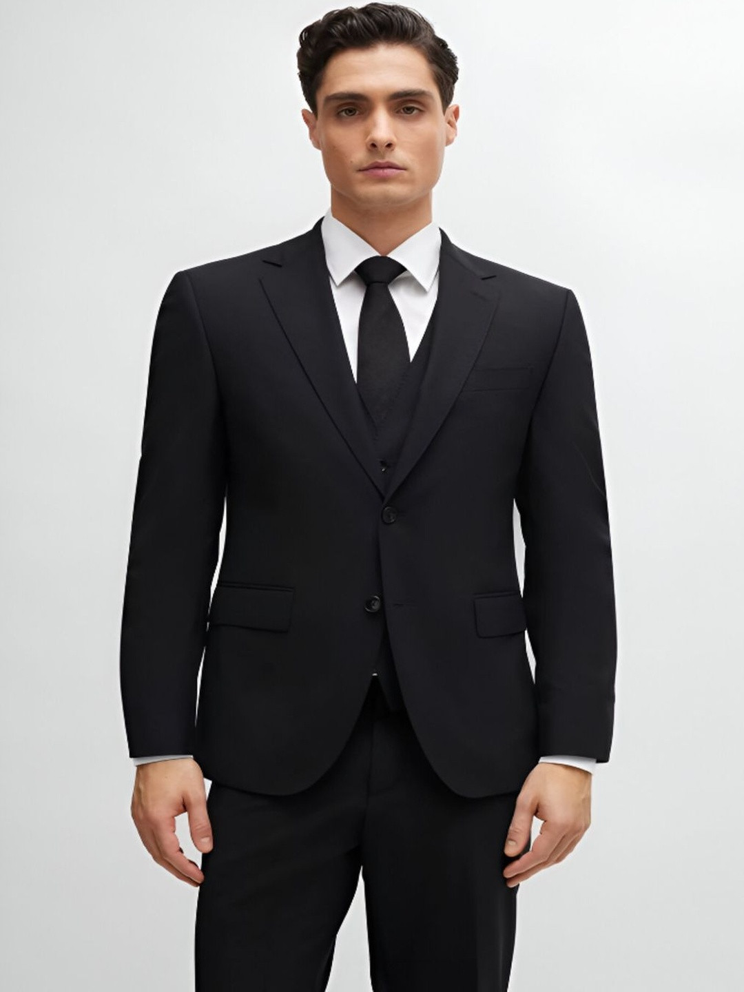 BULLSTORM Notched Lapel Slim-Fit Single Breasted Blazer