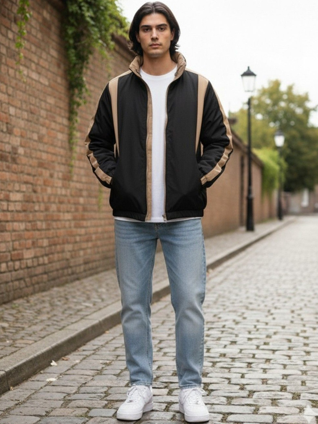 HERE&NOW Men windproof thick warm couple cotton coat Bomber Jacket