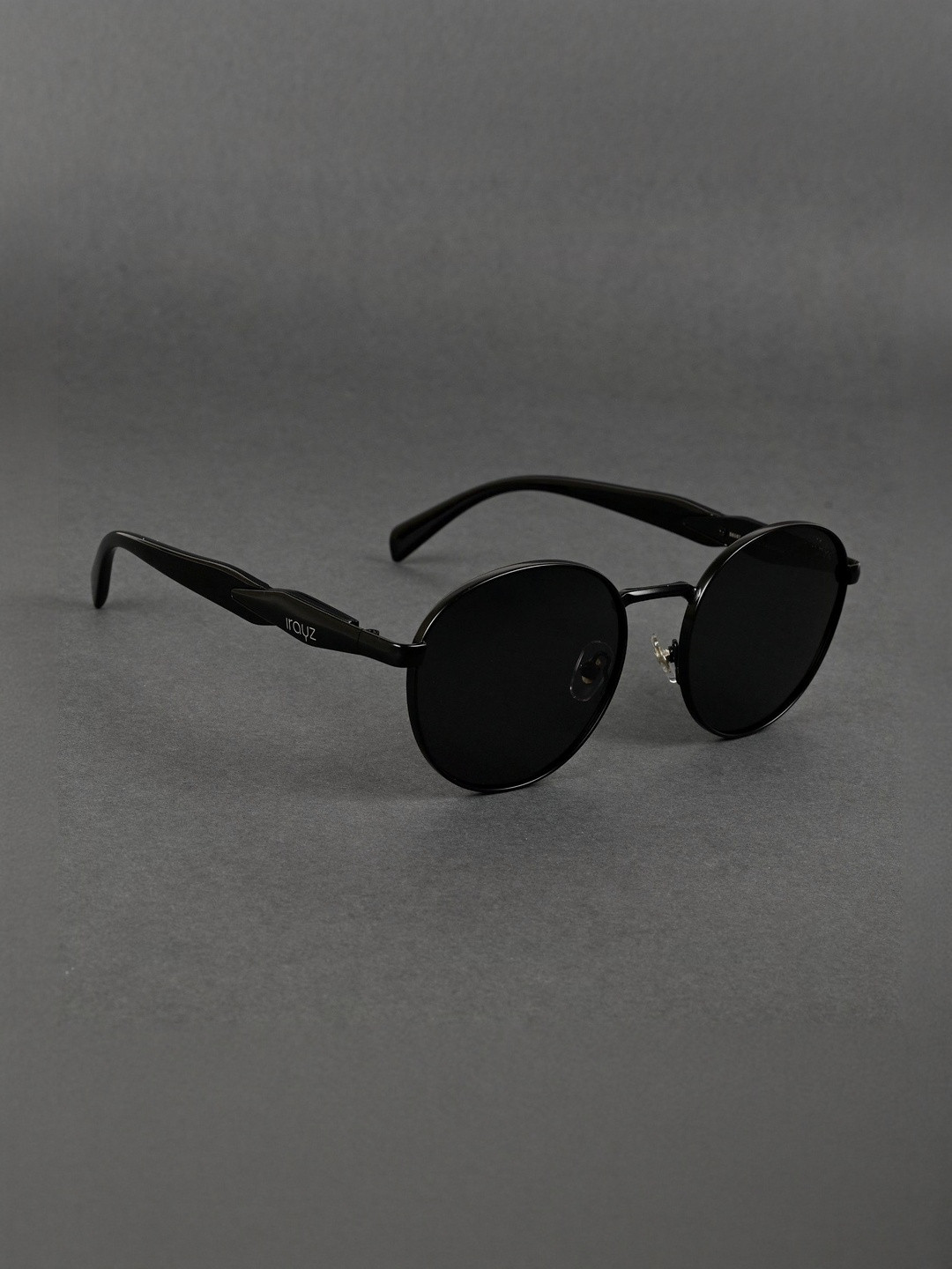 Irayz Unisex Round Sunglasses with Polarised and UV Protected 5403-Full Black