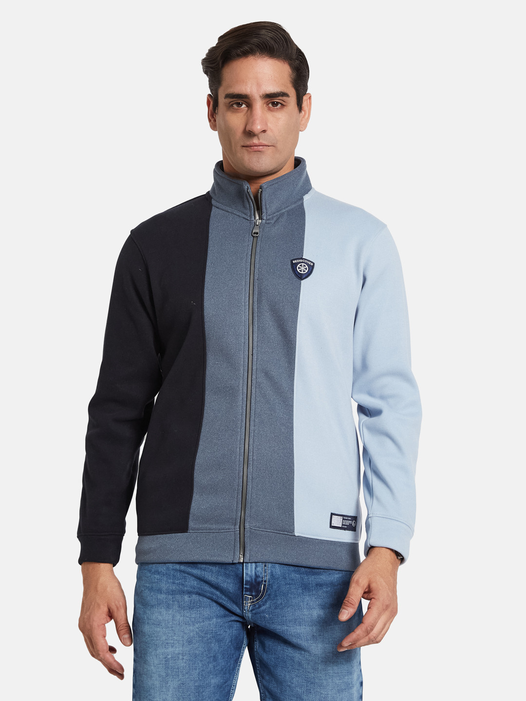 Octave Colourblocked Sweatshirt with Zip Closure