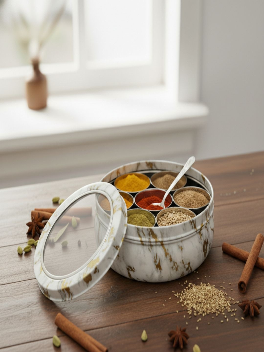 MBC Spice Box with 9 Containers Stainless Steel PVD Coated