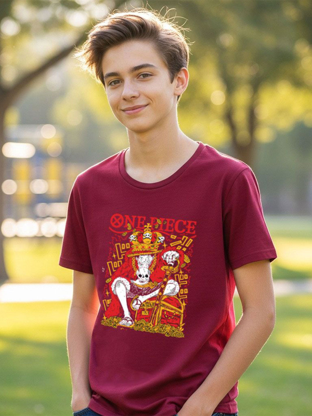 LONDON STREETS Boys Graphic Printed Round Neck Short Sleeves Cotton T-shirt