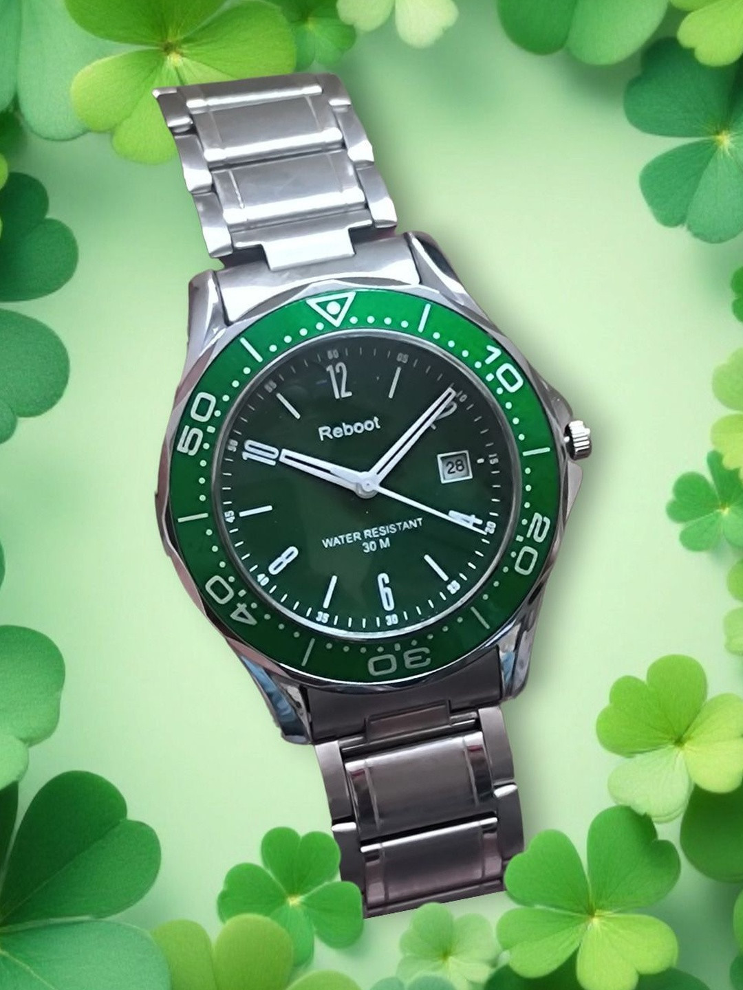 REBOOT Men Dial & Stainless Steel Straps Watches 1631 New Designer Green Ring Watch