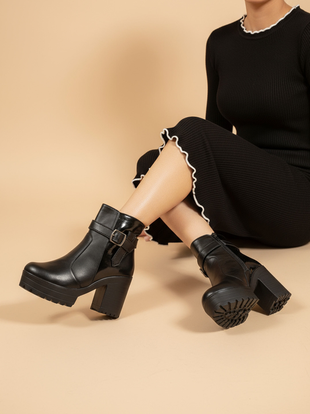 STRASSE PARIS Women Ankle Length Block Heeled  Boots