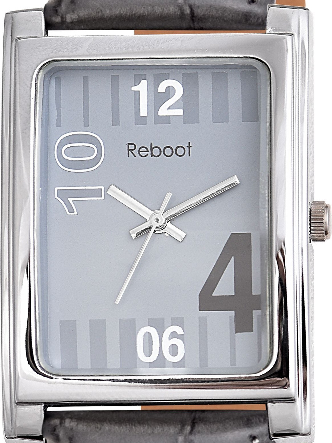 REBOOT Men Embellished Dial & Textured Straps Analogue Watch FT 702 Grey Dial NEW DESIGNER