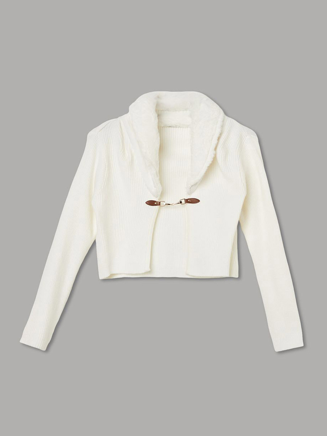 Fame Forever by Lifestyle Girls Faux Fur Open Front Jacket