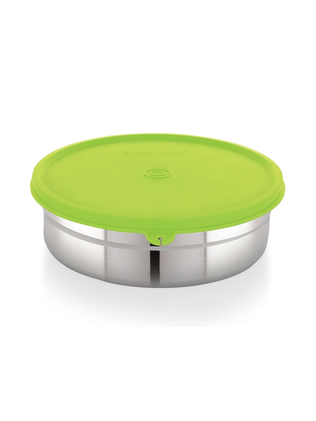 STEELLOCK 2 Pieces Green Stainless Steel Kitchen Storage Airtight Containers 1300ml Each