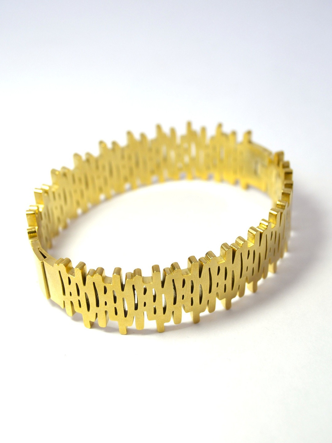 GMM Luxe Stainless Steel Gold-Plated Tarnish Bangle-Style Bracelet