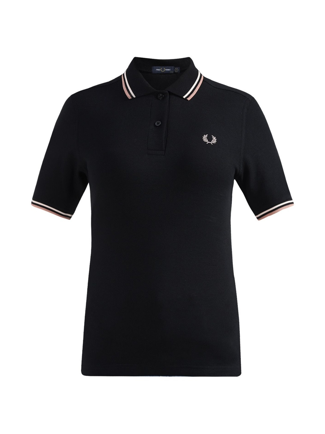 Fred Perry Brand Logo Polo Collar Short Sleeves Pure Cotton T-shirt