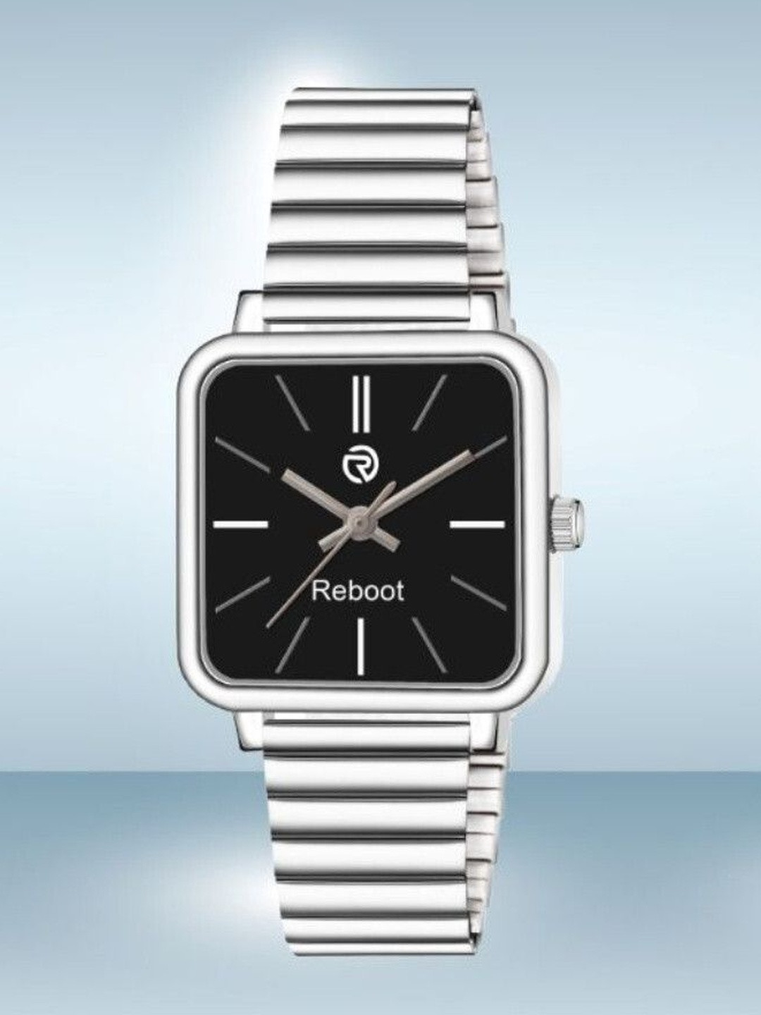 REBOOT Men Dial & Stainless Steel Straps Analogue Watch sh_New225_151Black Designer Square