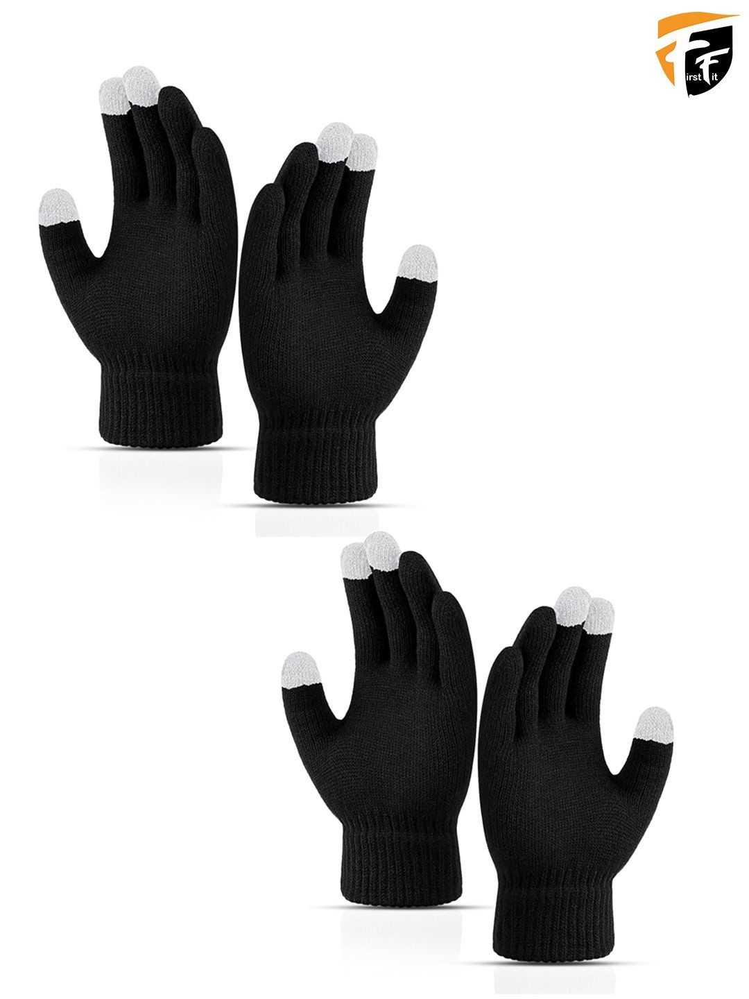 FirstFit Unisex Pack Of 2 Winter Gloves
