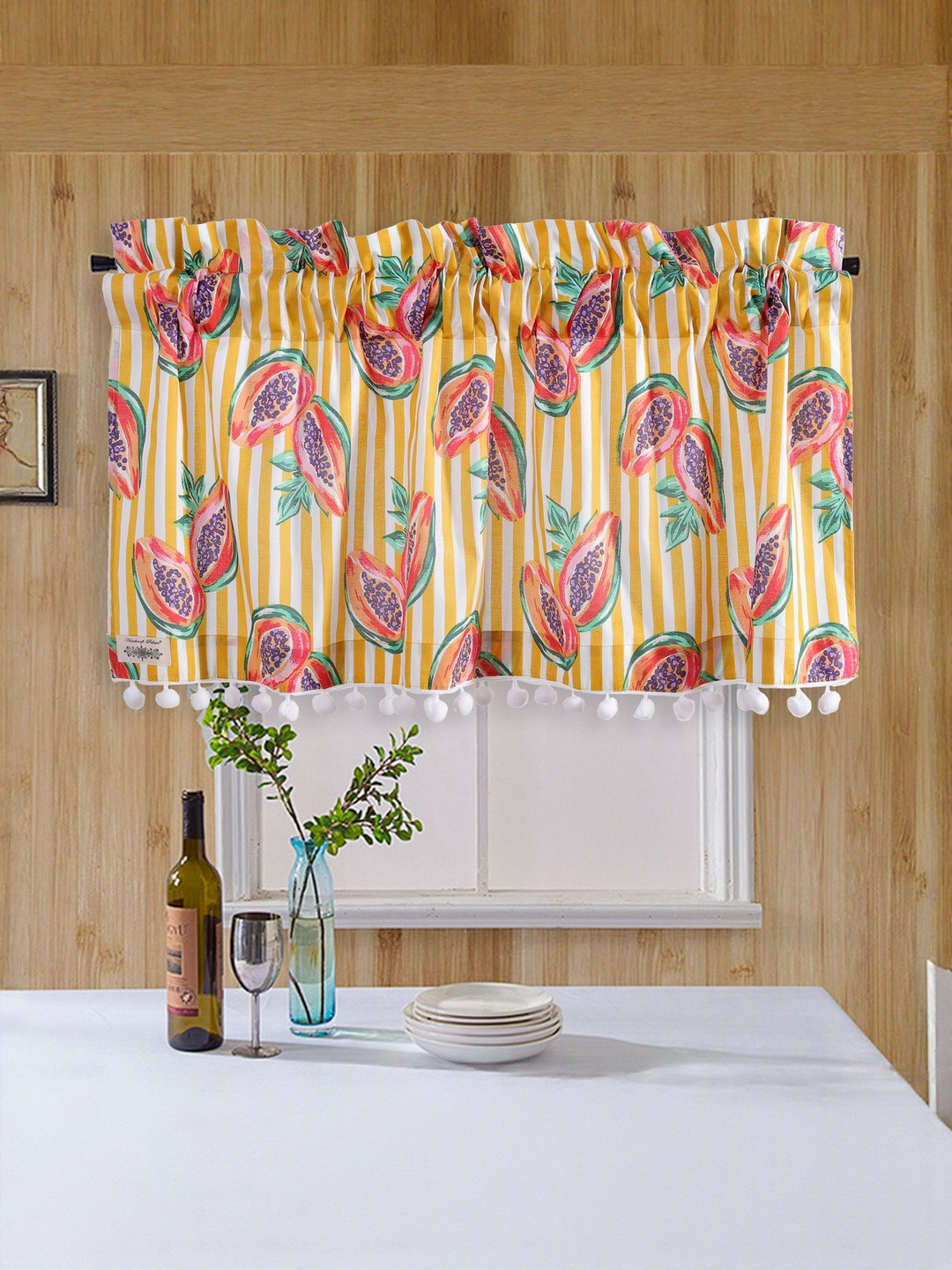HANDICRAFT PALACE Printed Cotton Window Curtain
