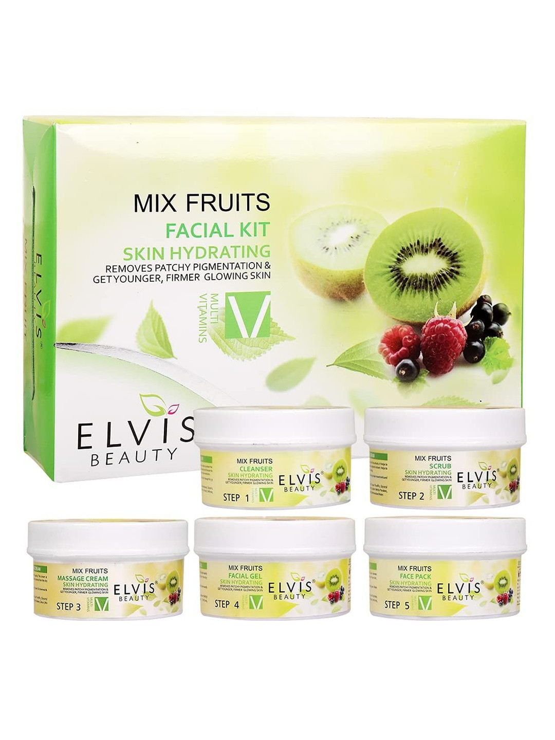 ELVIS BEAUTY 5 Steps Mix Fruits Facial Kit For Pigmentation - 420 g
