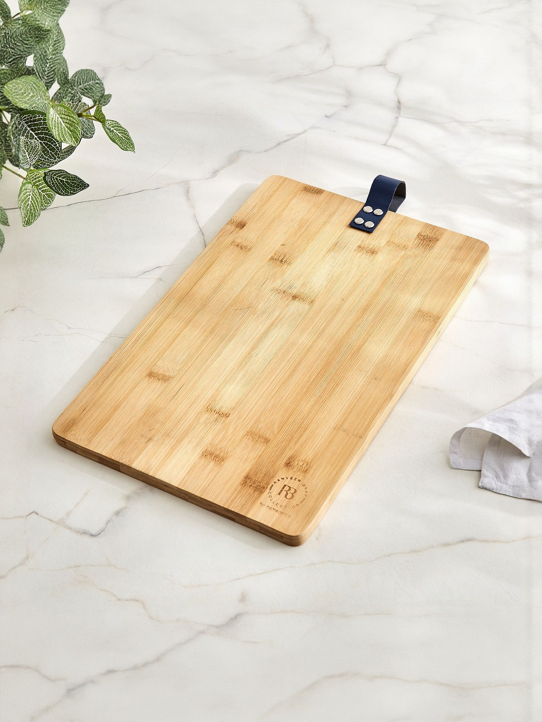 Home Centre Regal Luxe Huron Brown Bamboo Chopping Board with Handle