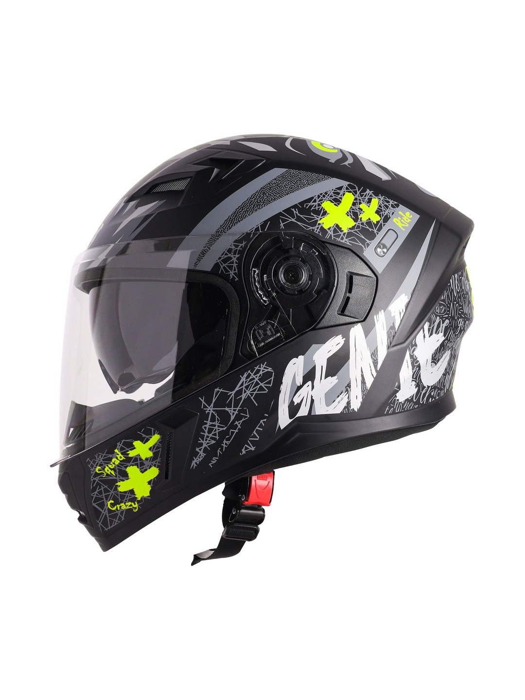 Steelbird Unisex Printed SBA 21 DV Genie Full-Face Scratch-Resistant Motorbike Helmet