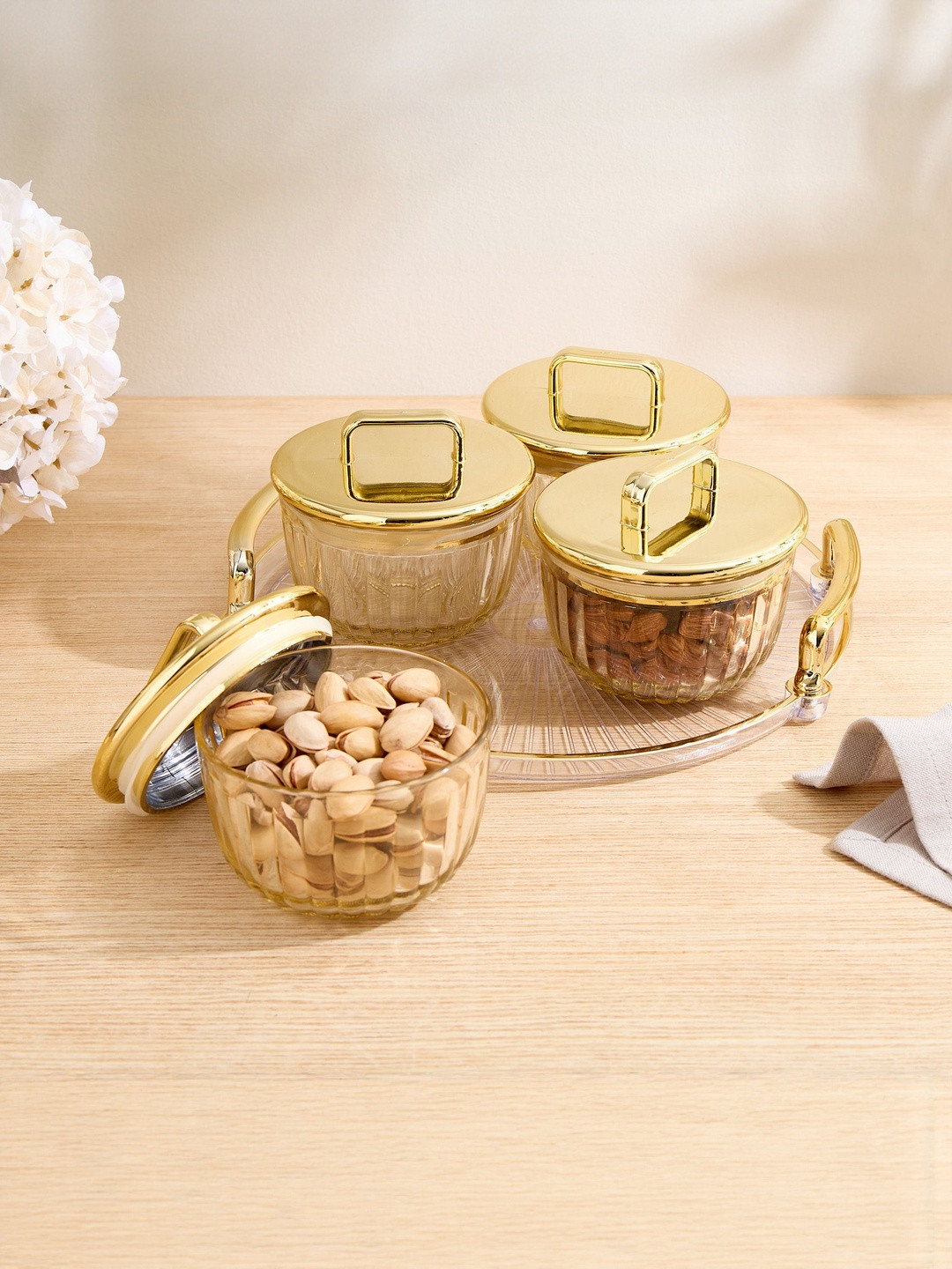 Home Centre Corsica Pride Transparent 2025 5 Pieces Glass Easy To Clean Serving Bowls