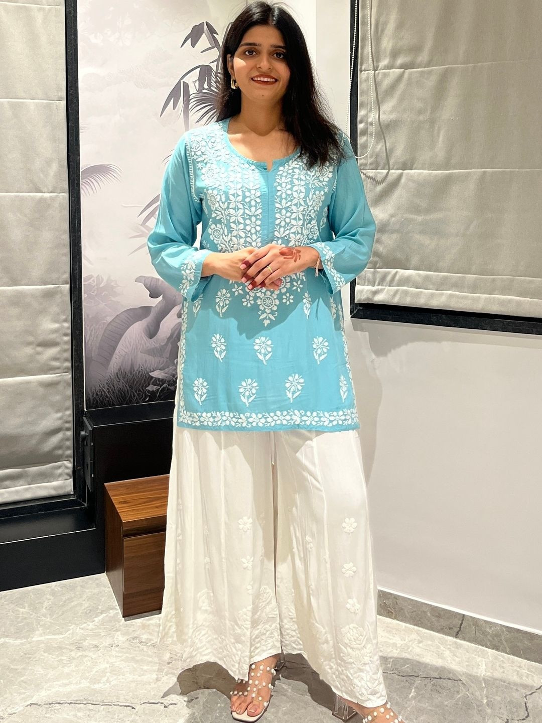 Everything In Chikankari Embroidered Chikankari Modal Chikankari Kurti