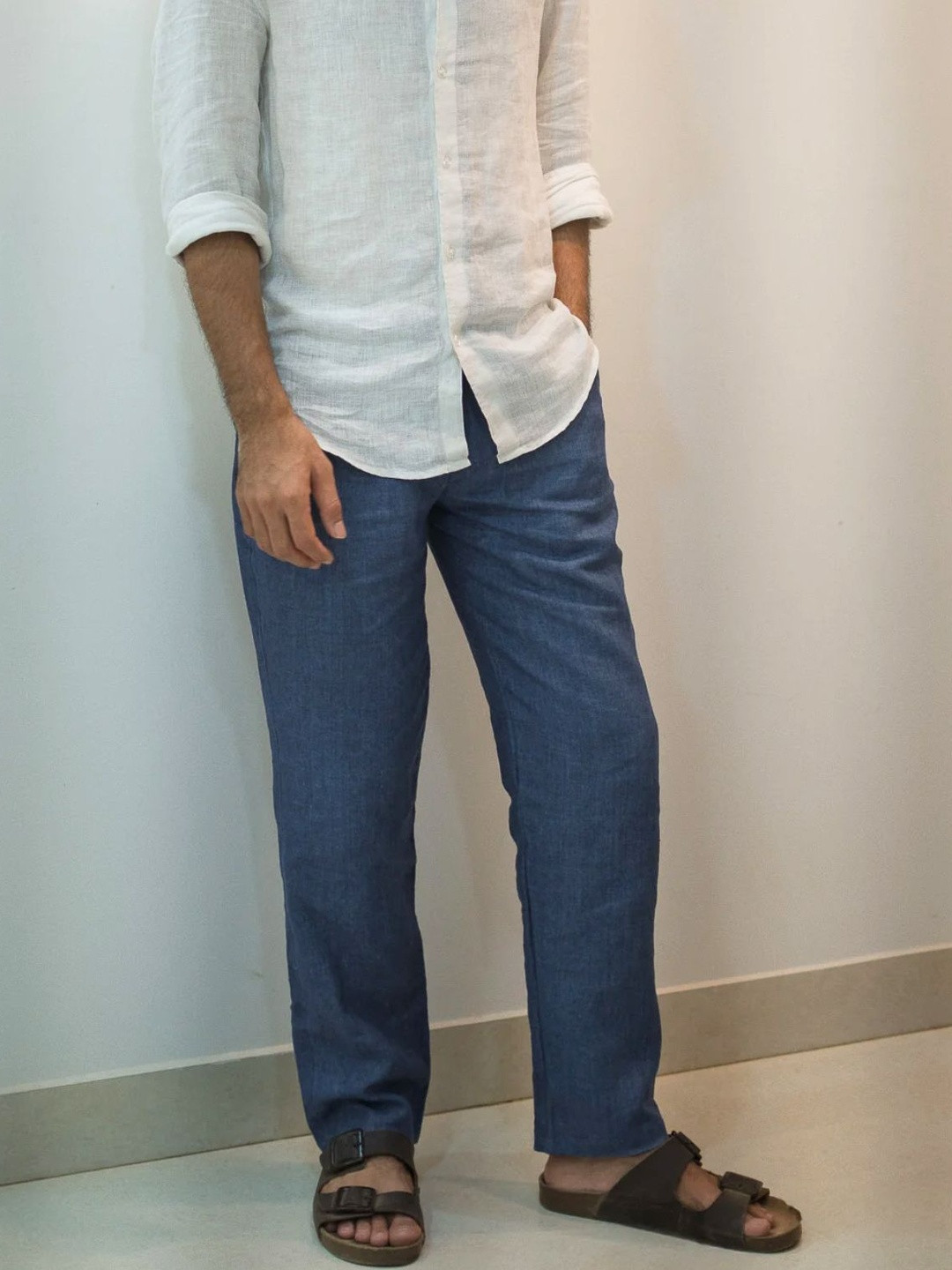 STAN EDITION Men Tailored Mid-Rise Relaxed Fit Chinos Trousers