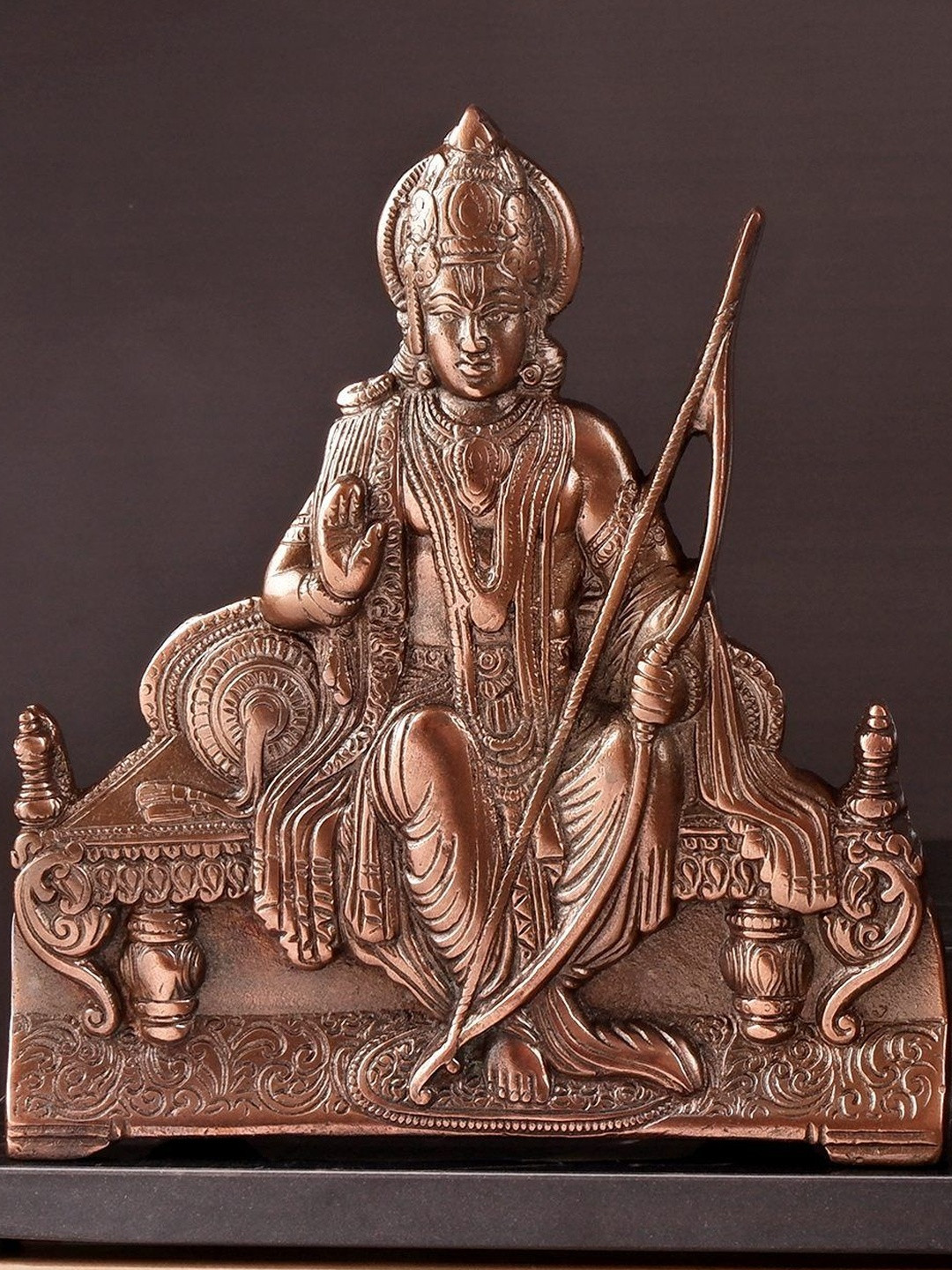 JY Copper-Toned Religious Figurine Showpiece