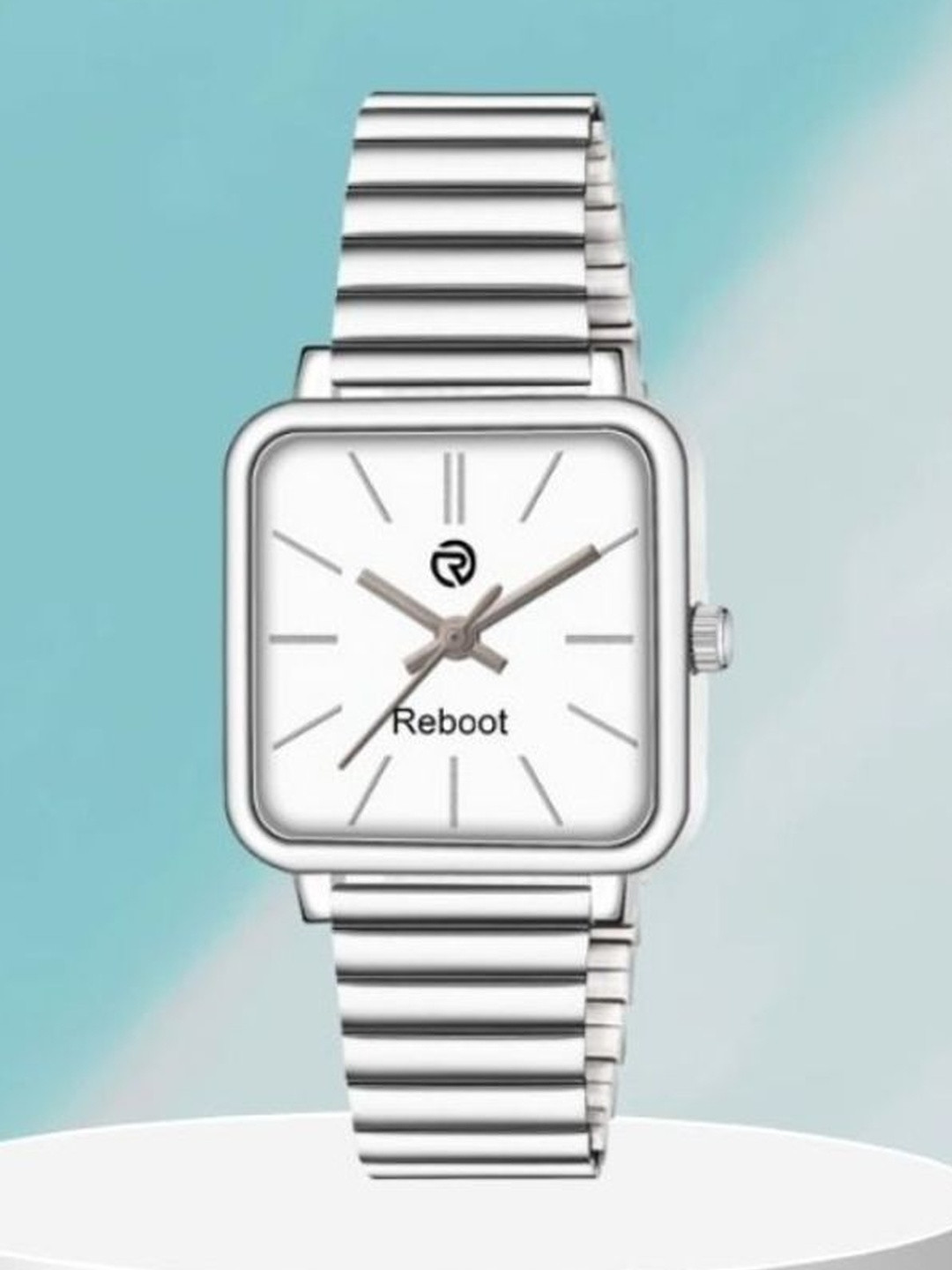 REBOOT Men Dial & Stainless Steel Straps Watch New75_152 Chuan White Designer Square