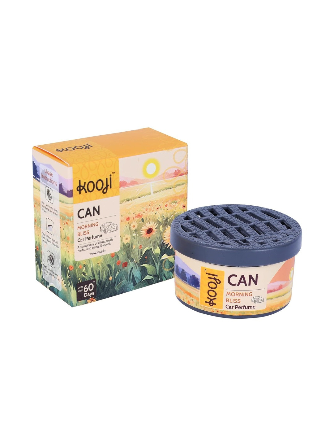 Kooji Aromahpure Yellow & Blue Citrus Car Air Freshener - 10 ml