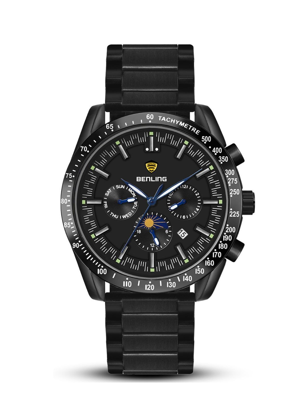 BENLING Legacy Chrono Men Chronograph Analogue Automatic Watch BENL-0003-BLK-BLK(CHN)