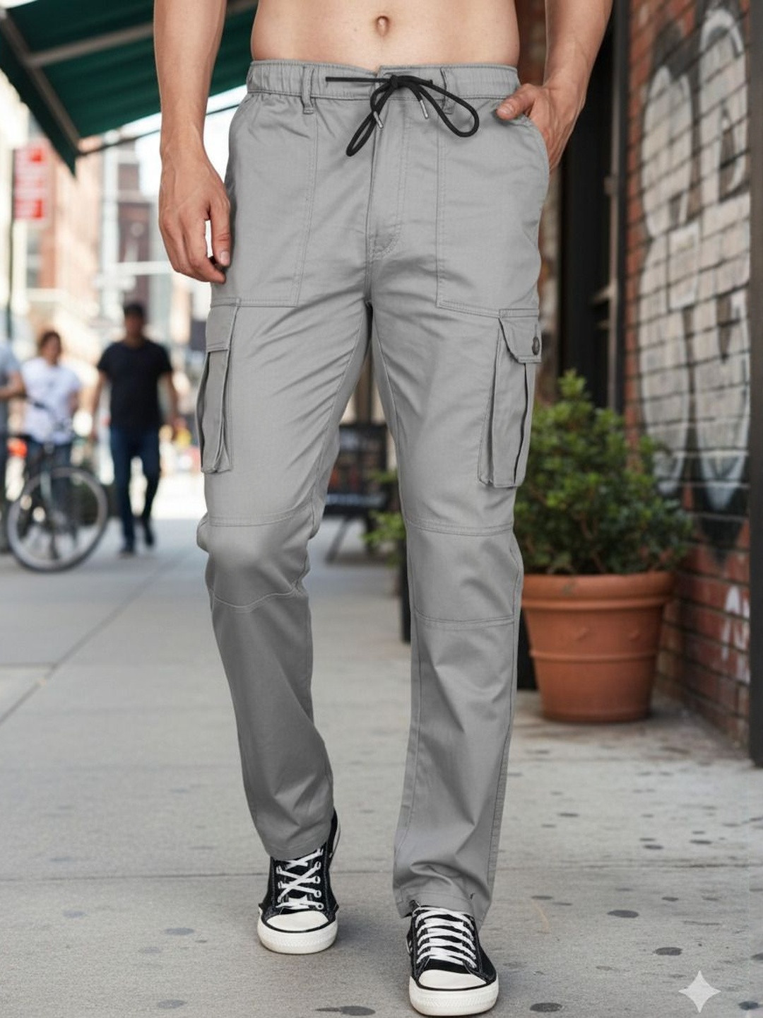 HAUWER FOSIL Men Regular Fit Mid-Rise Cargos Trousers