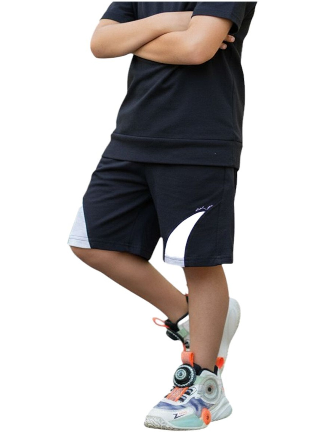 FABROYZ Boys Colorblocked Mid Rise Shorts