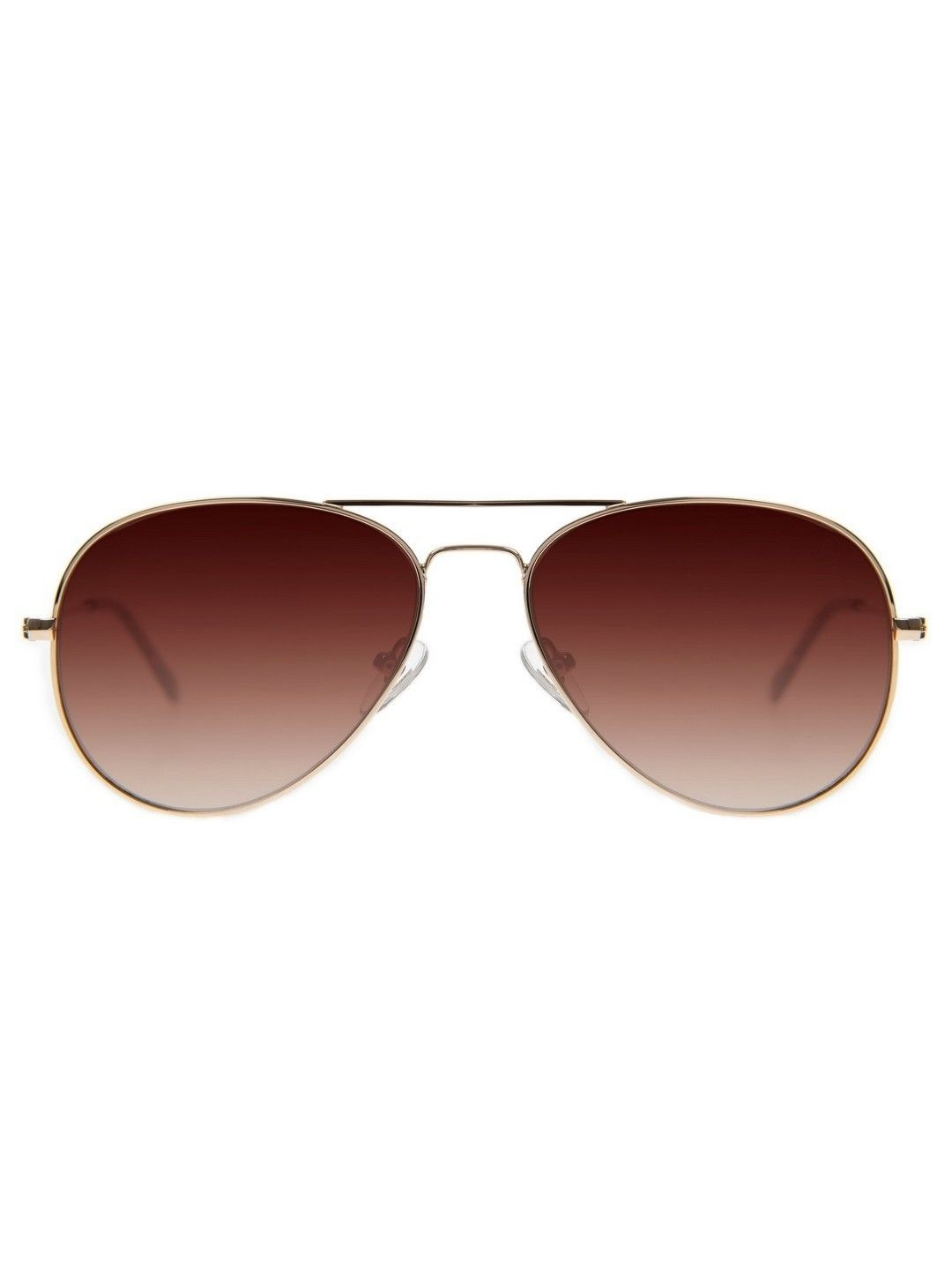 Chilli Beans Unisex Gold Lens & Brown Aviator Sunglasses with UV Protected OCMT36145721