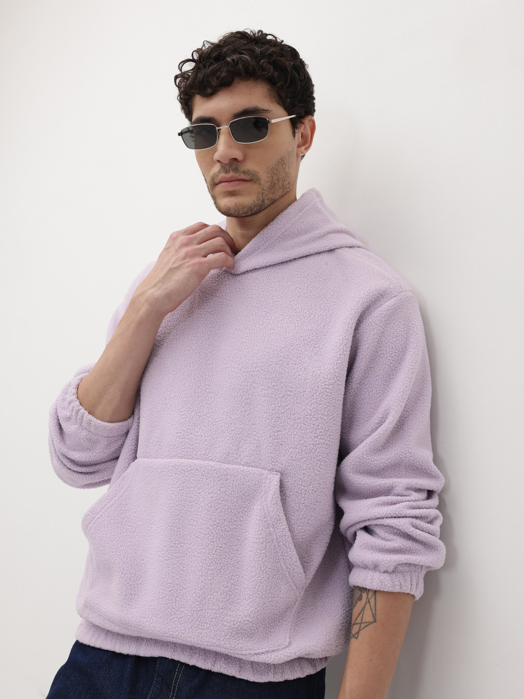 The Roadster Life Co. Hooded Faux Fur Pullover Sweatshirt