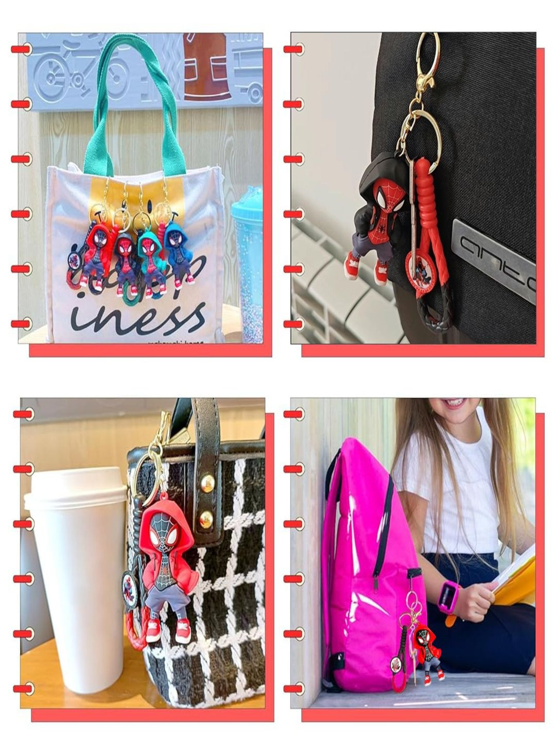 HASTHIP Pack Of 2 Spider Man Key Chain