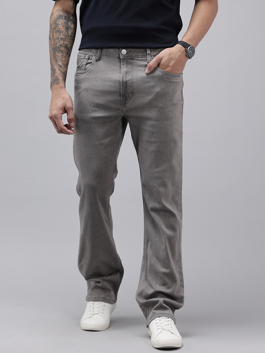 U.S. Polo Assn. Denim Co. Men Connor Bootcut Light Fade Stretchable Jeans