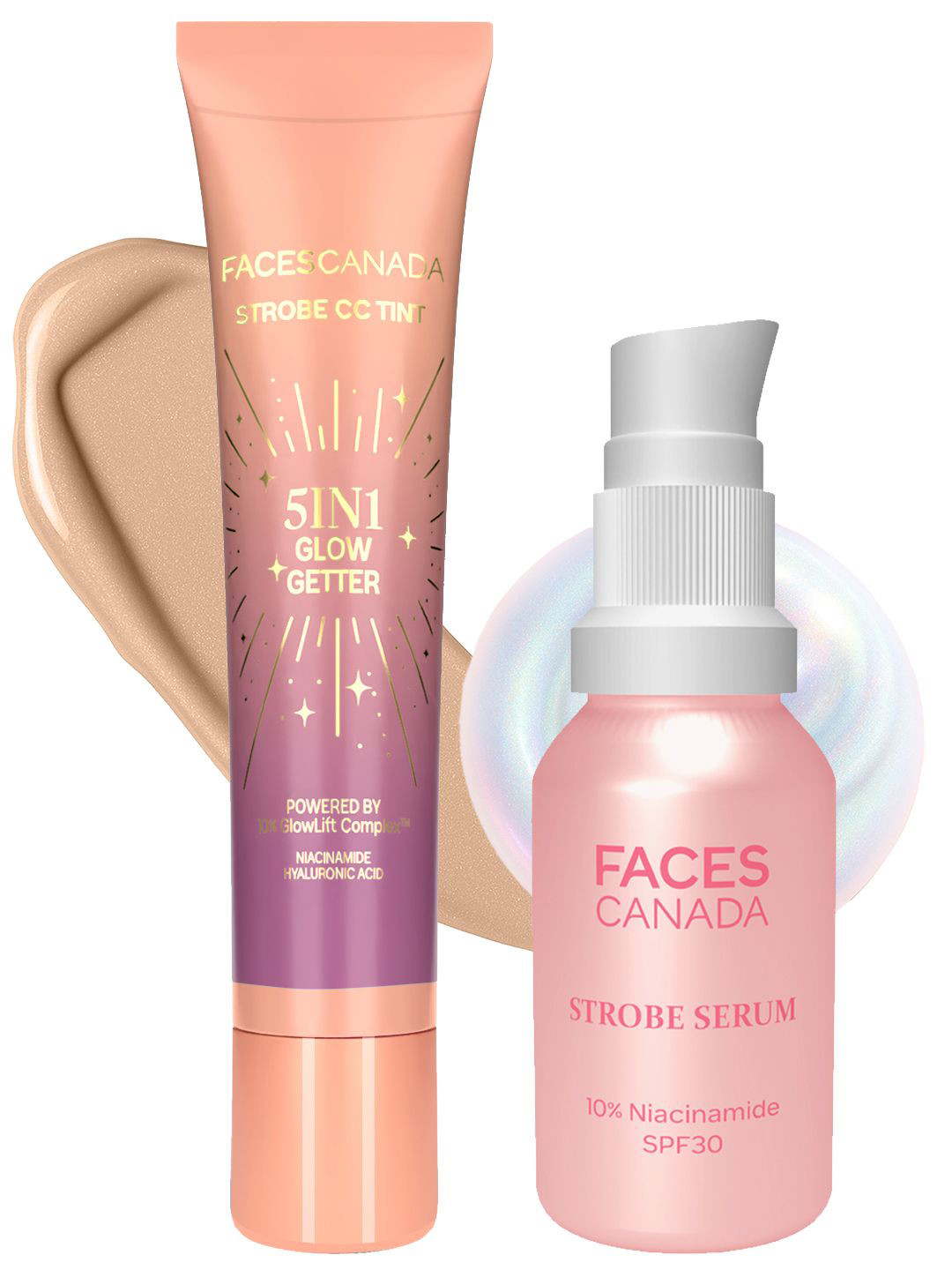 FACES CANADA Set Of 2 Strobe Serum 15 ml With Strobe CC Tint 18 ml