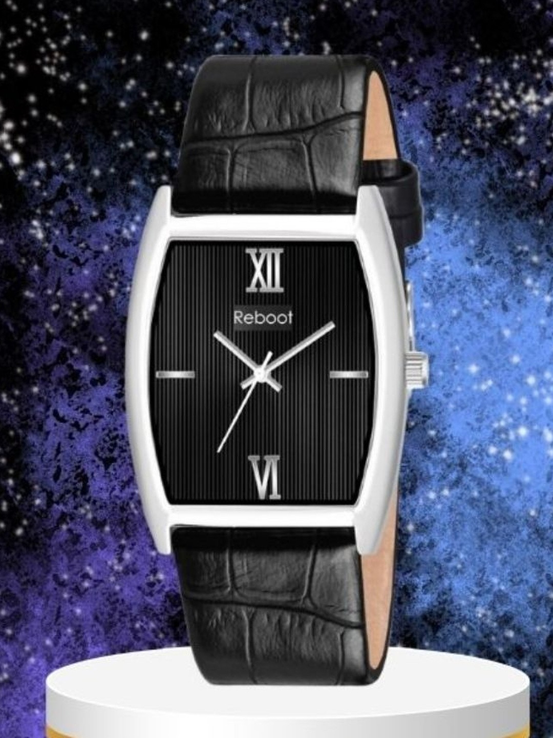 REBOOT Men Textured Dial & Leather Straps Analogue Watch NEW50-111 SLIM