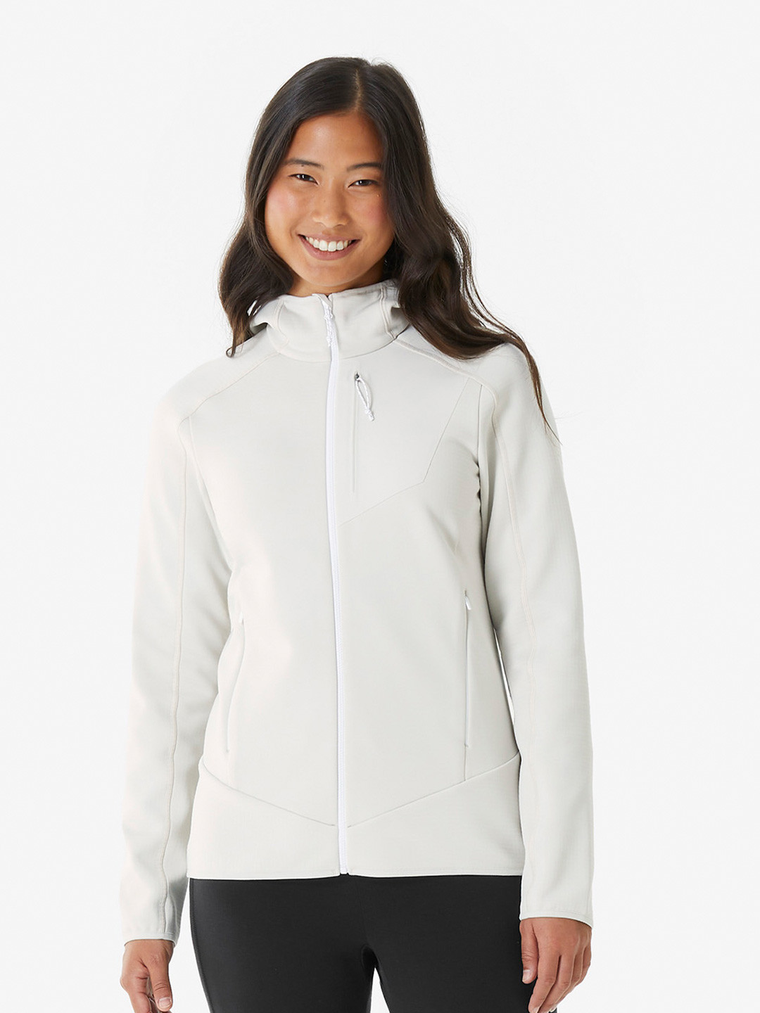 Decathlon QUECHUA Women White Mountain Hiking Fleece Jacket