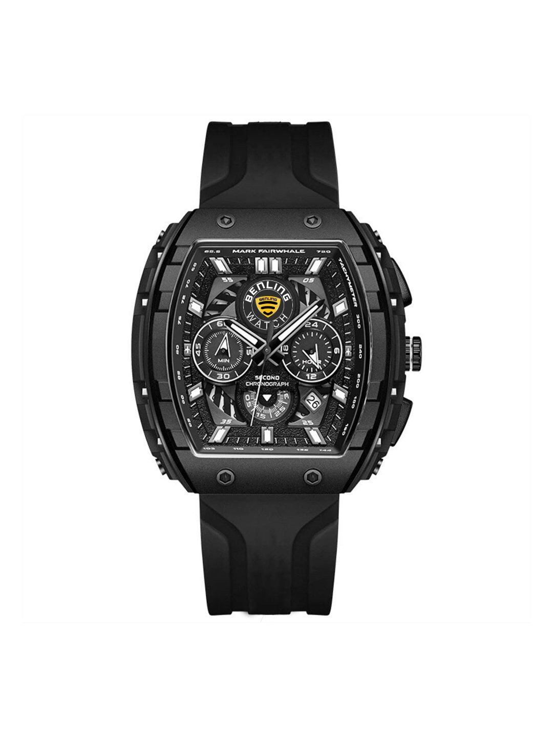 BENLING Men Dial & Straps Analogue Watch BL-0015-BLK-BLK