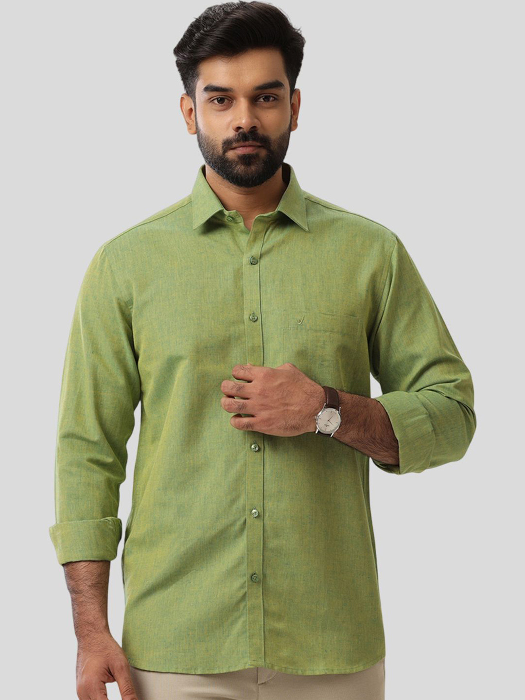 UATHAYAM Men Slim Fit Casual Shirt