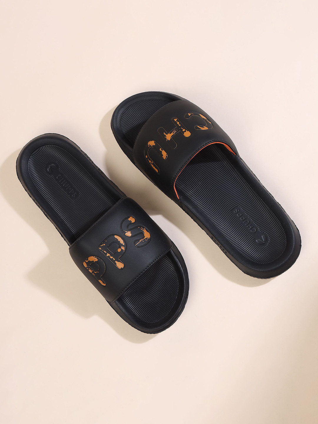 CHUPPS Drip Men Printed PU Sliders