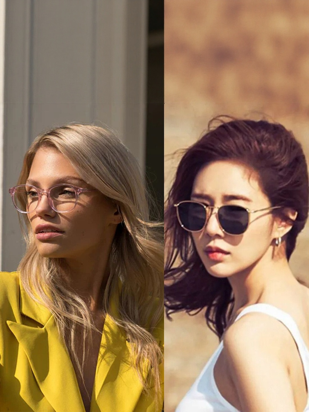 HAYDEN haiza Unisex Pack Of 2 Black Lens & Black Round Sunglasses with