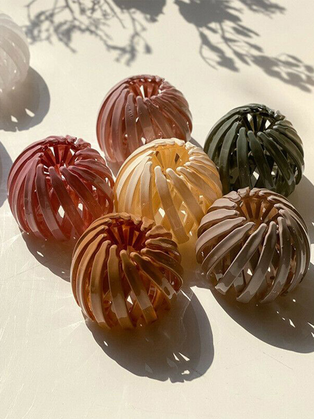 BARAKATH Set of 6 Women Birds Nest Magic Ponytail Holder