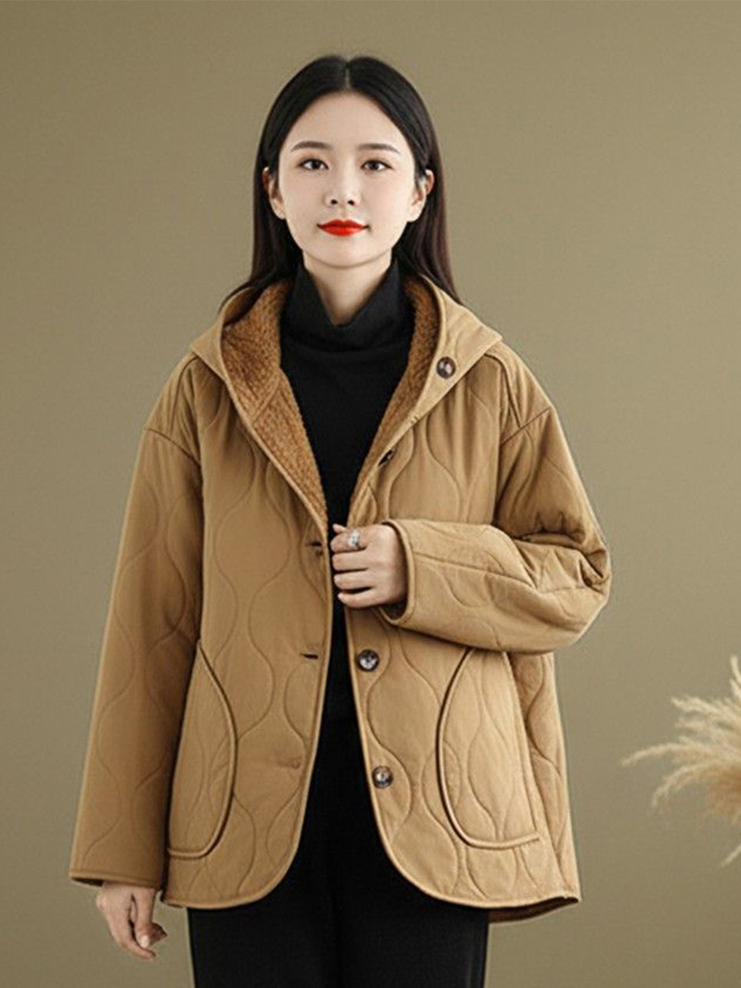 Mast & Harbour Women Cable Knit Self Design Front Open Jackets