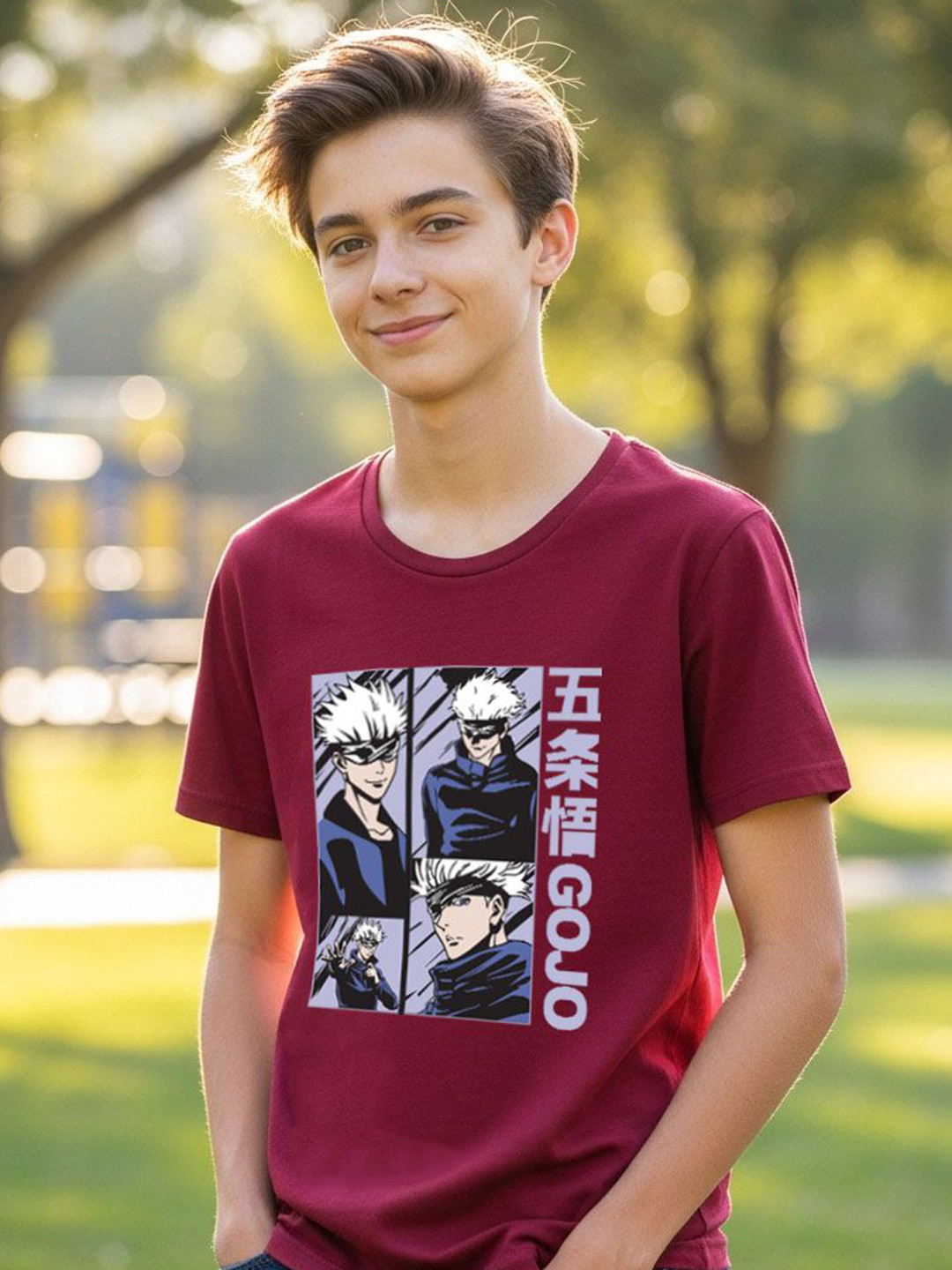 LONDON STREETS Boys Graphic Printed Round Neck Short Sleeves Cotton T-shirt
