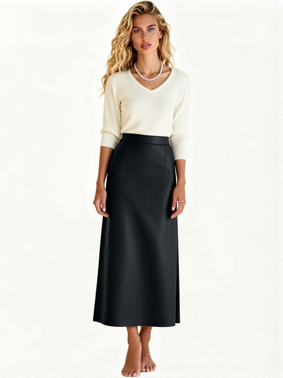bebe Women A-Line Casual Midi Skirts With Back Slit