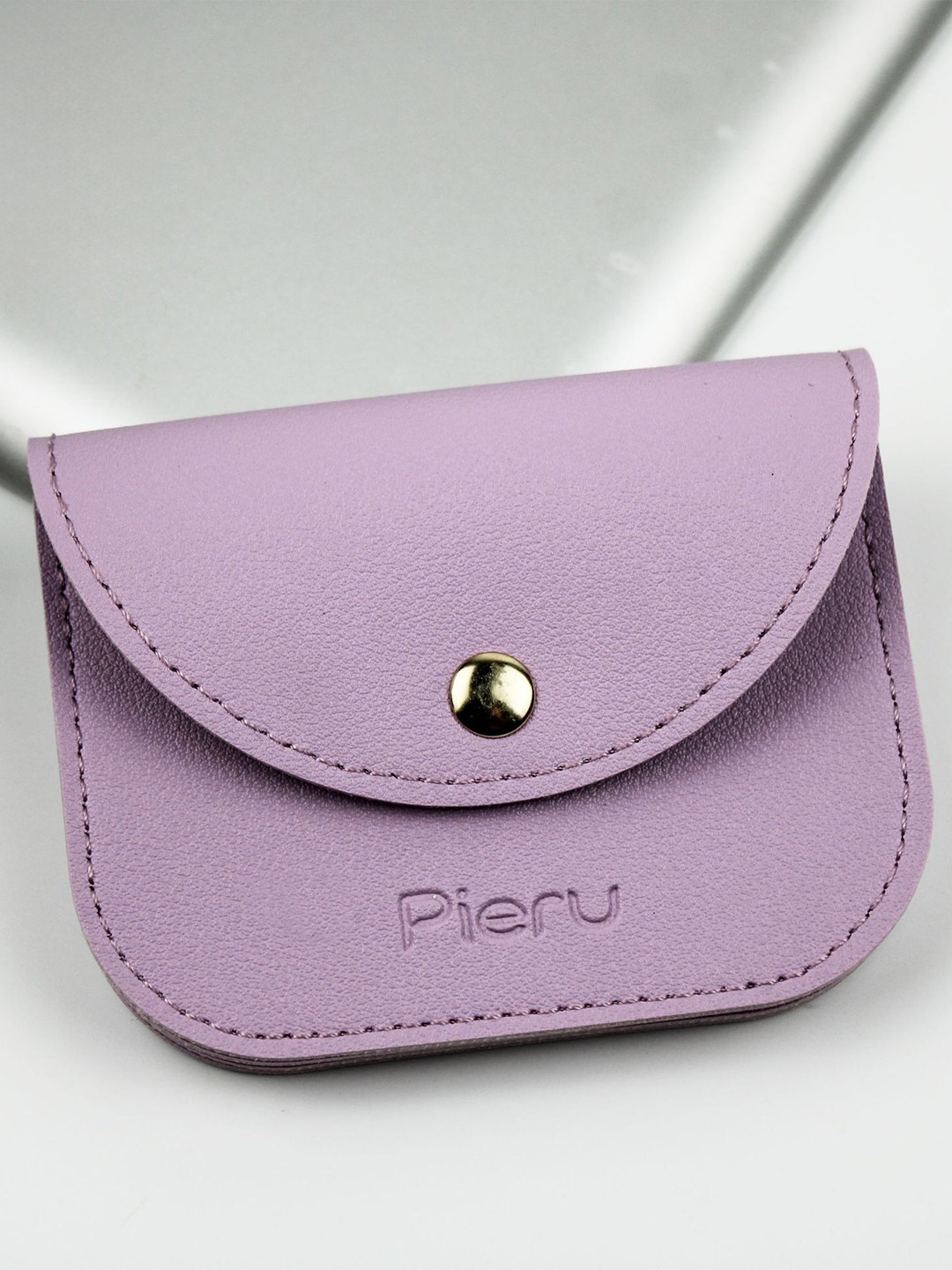 Pieru Women Textured Coin Purse & Business Card Holder