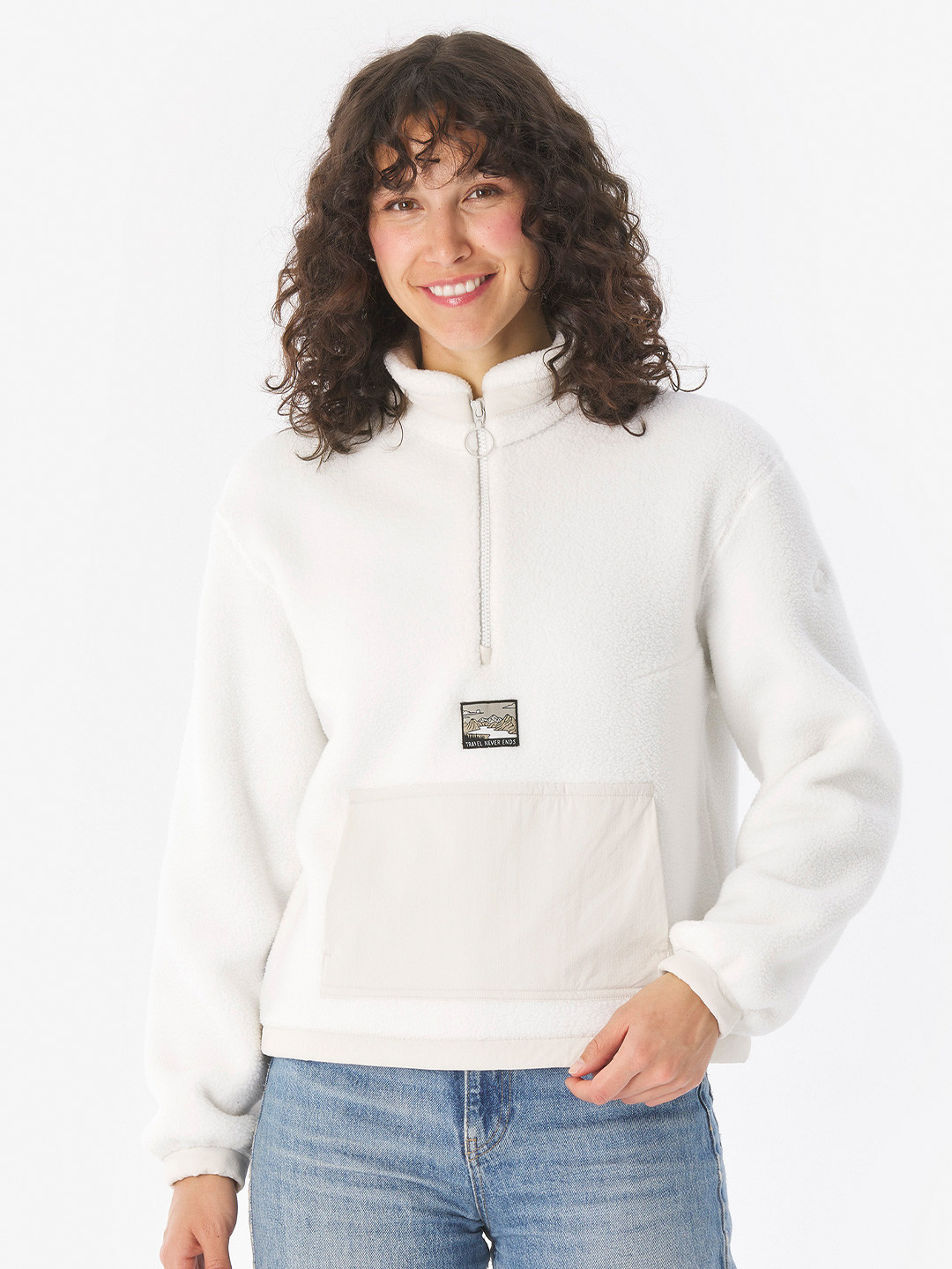 Decathlon QUECHUA Women Sherpa Mountain Hiking Fleece Jacket